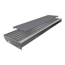 MEA Gitterrostauflage floor LxB 800 x 200 mm genoppt