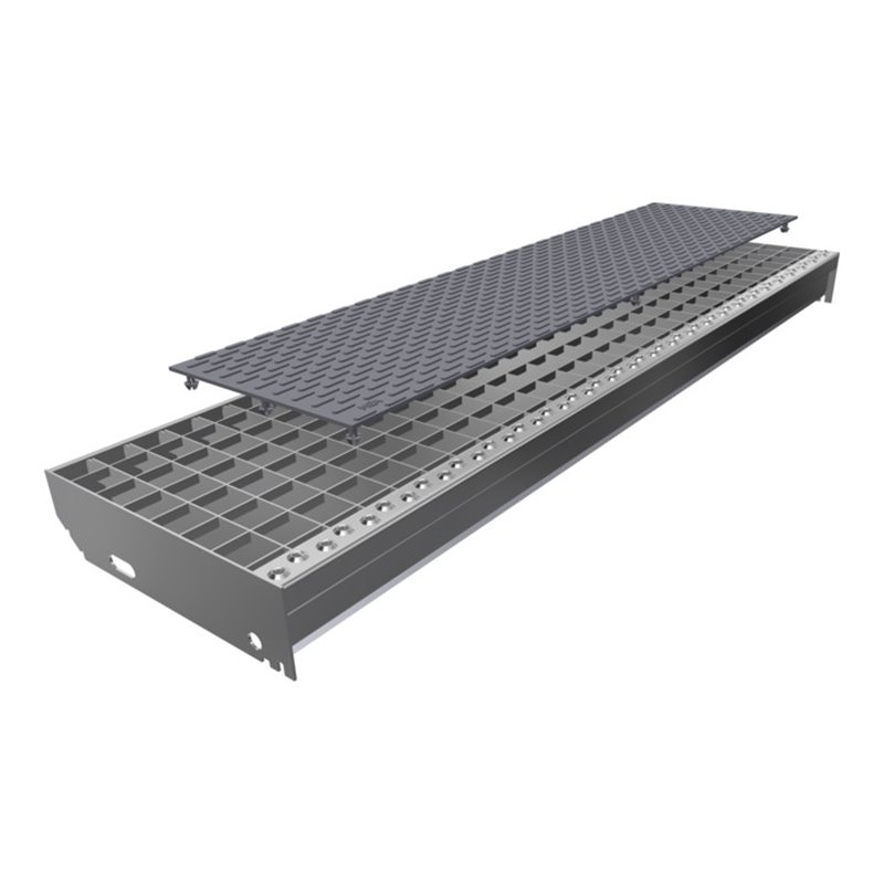 MEA Gitterrostauflage floor LxB 800 x 200 mm genoppt