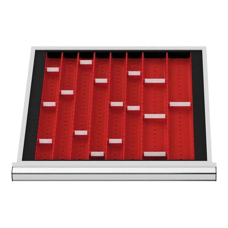 STIER Schubladeneinteilung Muldenplatten BLH 50 mm Innenmaß 500x450 mm 3 MP mit 2 Mulden