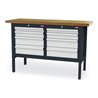STIER Werkbank mit 8 Schubladen BxTxH 1500x600x960 mm RAL 7016 / RAL 7035