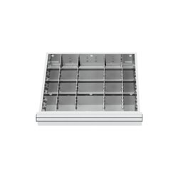 STIER Schubladeneinteilung Metalleinteilung BLH 75 mm Innenmaß 500x450 mm 20 Fächer 6 x TW 75