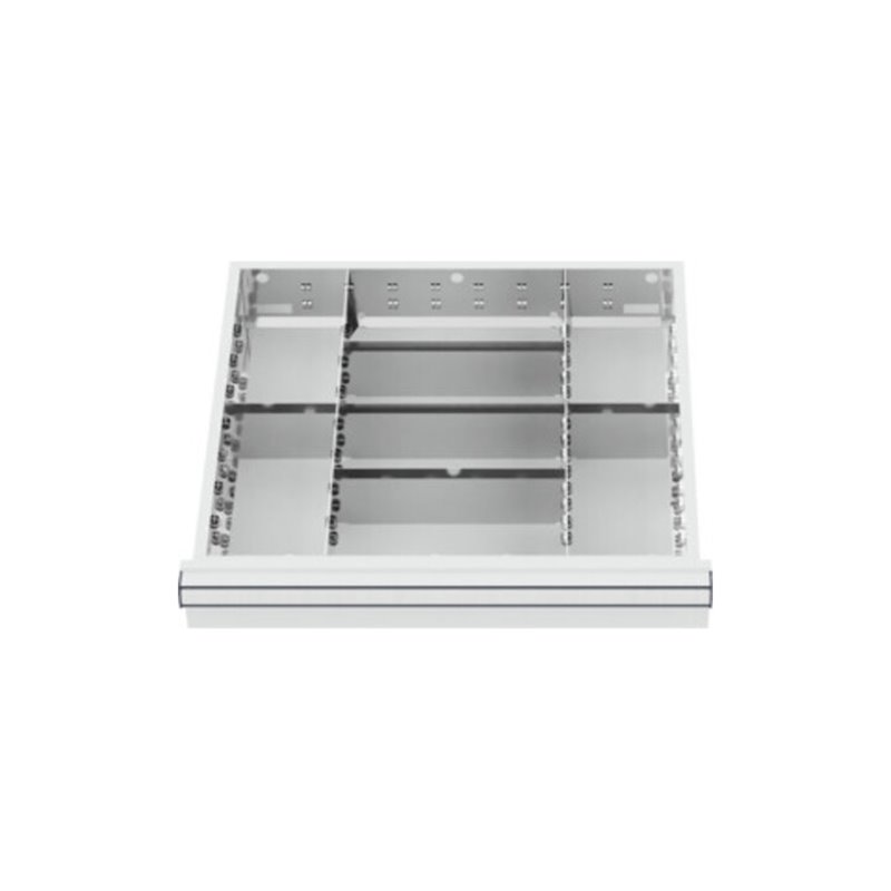 STIER Schubladeneinteilung Metalleinteilung BLH 75 mm Innenmaß 500x450 mm 8 Fächer