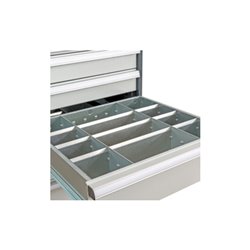 STIER Schubladeneinteilung Metalleinteilung BLH 75 mm Innenmaß 500x450 mm 12 Fächer 6 x TW 125