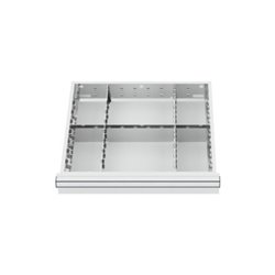 STIER Schubladeneinteilung Metalleinteilung BLH 75 mm Innenmaß 500x450 mm 6 Fächer