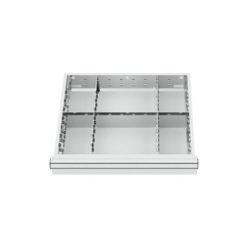 STIER Schubladeneinteilung Metalleinteilung BLH 75 mm Innenmaß 500x450 mm 6 Fächer