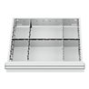 STIER Schubladeneinteilung Metalleinteilung BLH 100/125 mm Innenmaß 500x450 mm 6 Fächer