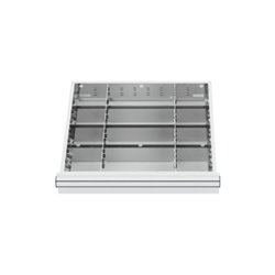 STIER Schubladeneinteilung Metalleinteilung BLH 100/125 mm Innenmaß 500x450 mm 12 Fächer 6 x TW 125