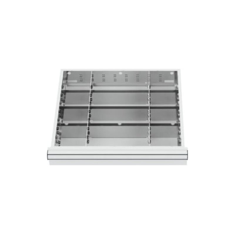 STIER Schubladeneinteilung Metalleinteilung BLH 100/125 mm Innenmaß 500x450 mm 12 Fächer 6 x TW 125