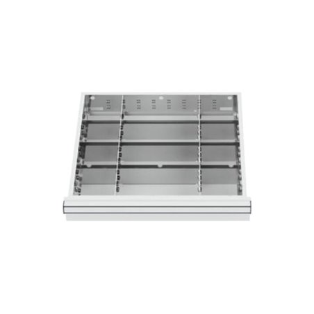 STIER Schubladeneinteilung Metalleinteilung BLH 100/125 mm Innenmaß 500x450 mm 12 Fächer 6 x TW 125