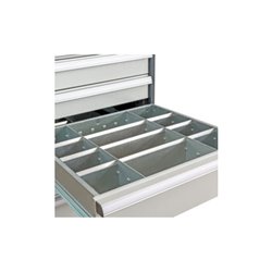 STIER Schubladeneinteilung Metalleinteilung BLH 100/125 mm Innenmaß 500x450 mm 12 Fächer 6 x TW 125