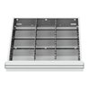STIER Schubladeneinteilung Metalleinteilung BLH 150/175 mm Innenmaß 500x450 mm 12 Fächer 6 x TW 175
