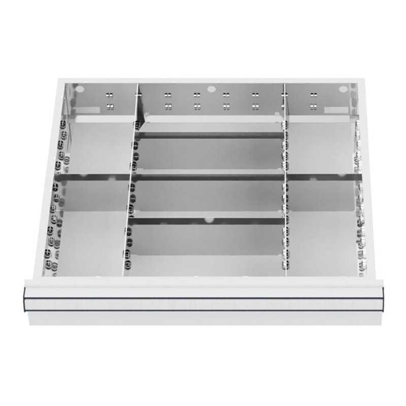 STIER Schubladeneinteilung Metalleinteilung BLH 150/175 mm Innenmaß 500x450 mm 8 Fächer