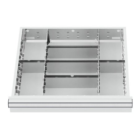 STIER Schubladeneinteilung Metalleinteilung BLH 150/175 mm Innenmaß 500x450 mm 8 Fächer