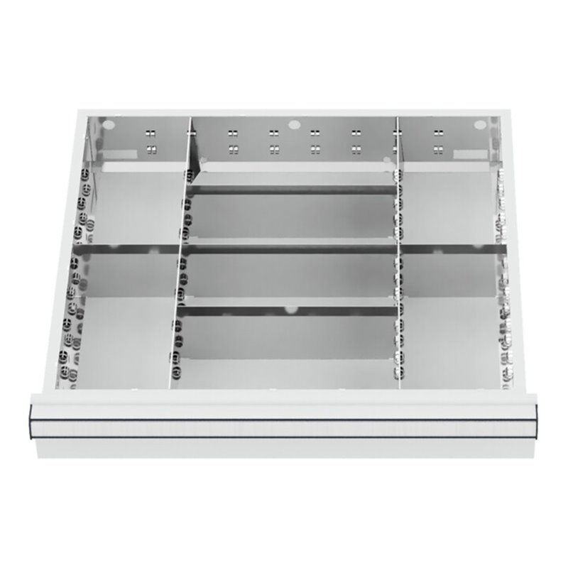 STIER Schubladeneinteilung Metalleinteilung BLH 200-300 mm Innenmaß 500x450 mm 8 Fächer