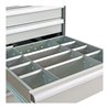 STIER Schubladeneinteilung Metalleinteilung BLH 150/175 mm Innenmaß 500x450 mm 20 Fächer 6 x TW 125