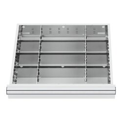 STIER Schubladeneinteilung Metalleinteilung BLH 150/175 mm Innenmaß 500x450 mm 12 Fächer 6 x TW 125