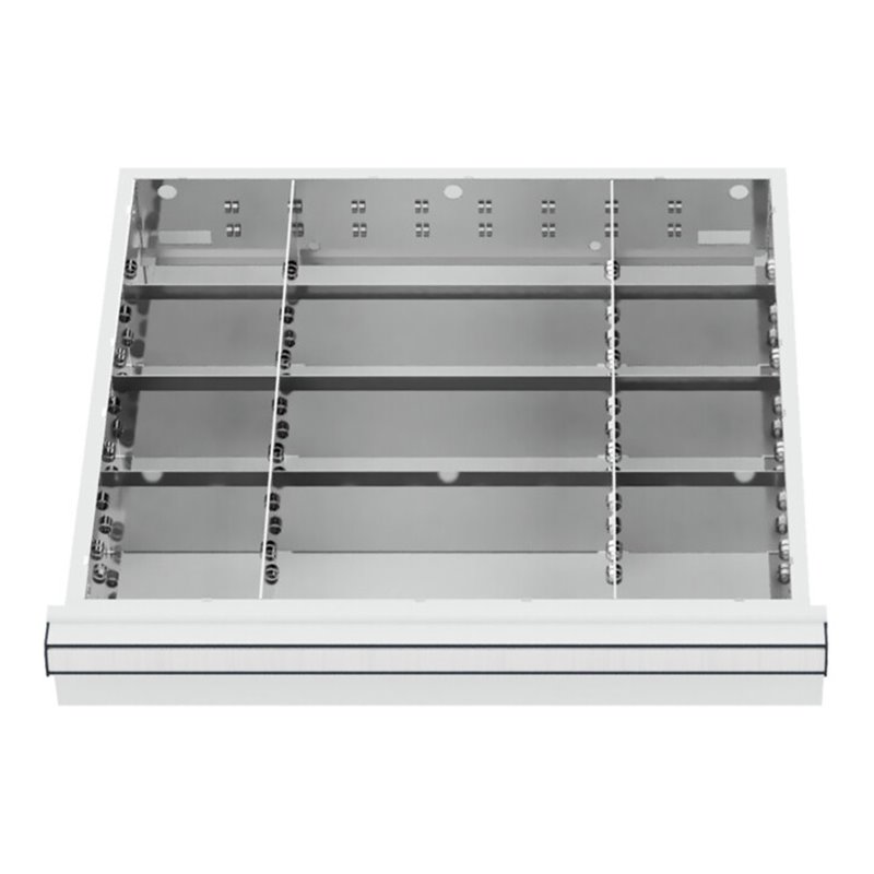 STIER Schubladeneinteilung Metalleinteilung BLH 150/175 mm Innenmaß 500x450 mm 12 Fächer 6 x TW 125