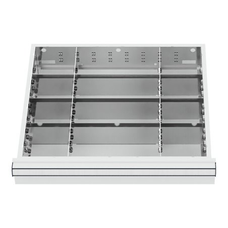 STIER Schubladeneinteilung Metalleinteilung BLH 150/175 mm Innenmaß 500x450 mm 12 Fächer 6 x TW 125