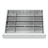STIER Schubladeneinteilung Metalleinteilung BLH 150/175 mm Innenmaß 500x450 mm 12 Fächer 6 x TW 125