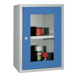 Bedrunka+Hirth Wandhängeschrank mit 1 Sichtfenster Tür mit glatter Rückwand