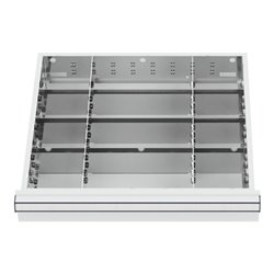 STIER Schubladeneinteilung Metalleinteilung BLH 200-300 mm Innenmaß 500x450 mm 12 Fächer 6 x TW 125