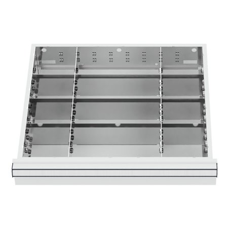 STIER Schubladeneinteilung Metalleinteilung BLH 200-300 mm Innenmaß 500x450 mm 12 Fächer 6 x TW 125