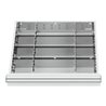 STIER Schubladeneinteilung Metalleinteilung BLH 200-300 mm Innenmaß 500x450 mm 12 Fächer 6 x TW 125