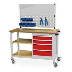 Bedrunka+Hirth Mobile Werkbank T500 mit 4 Schubladen