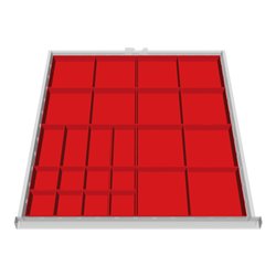 Bedrunka+Hirth Schubladeneinsatz Serie 700 mit 24 Kleinteilekästen