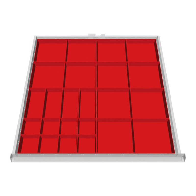 Bedrunka+Hirth Schubladeneinsatz Serie 700 mit 24 Kleinteilekästen