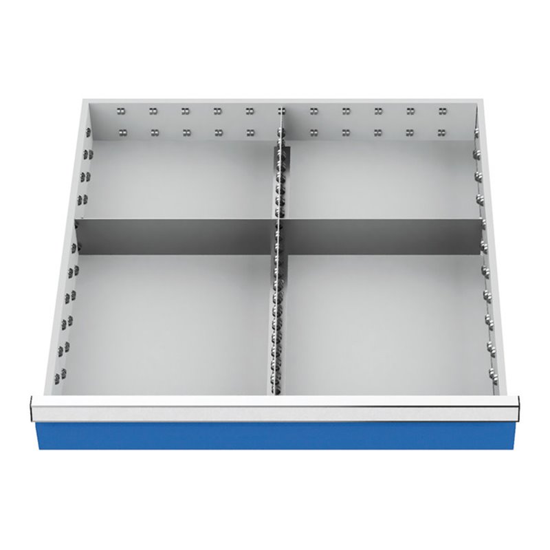 Bedrunka+Hirth Schubladeneinsatz Serie 700 Mittelfachschienen mit Trennwänden für 200 mm 1,7 kg