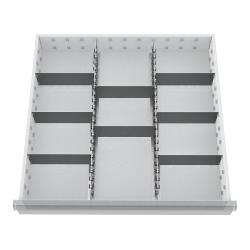 Bedrunka+Hirth Schubladeneinsatz Serie 700 Mittelfachschienen mit Trennwänden (139BLH100A)