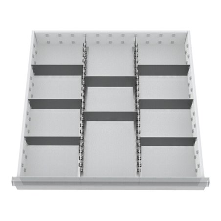 Bedrunka+Hirth Schubladeneinsatz Serie 700 Mittelfachschienen mit Trennwänden (139BLH100A)