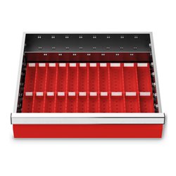 Bedrunka+Hirth Schubladeneinsatz Serie T500-4 Muldenplatten mit Mulden
