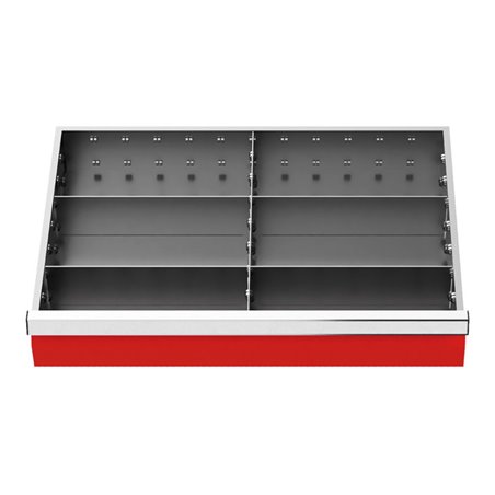 Bedrunka+Hirth Schubladeneinsatz Serie T500-6 Mittelfachschienen mit 4 Trennwänden