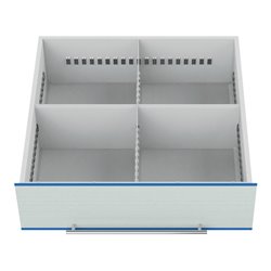 Bedrunka+Hirth Metallunterteilung Breite 700mm 4 Fächer