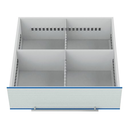 Bedrunka+Hirth Metallunterteilung Breite 700mm 4 Fächer