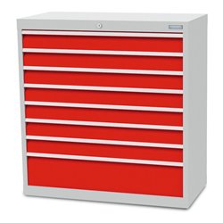 Bedrunka+Hirth Schubladenschrank Serie T500-9 mit 8 Schubladen 7x100 1x200 mm
