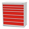 Bedrunka+Hirth Schubladenschrank Serie T500-9 mit 7 Schubladen 3x100 4x150 mm