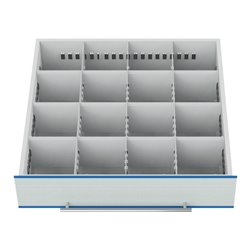 Bedrunka+Hirth Metallunterteilung Breite 700mm 16 Fächer