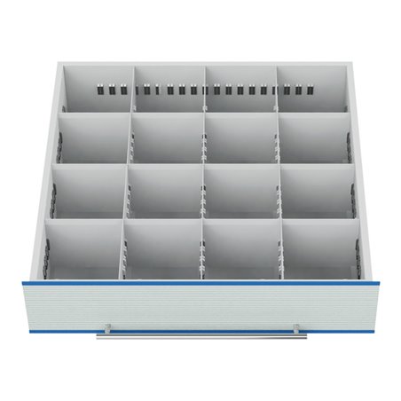 Bedrunka+Hirth Metallunterteilung Breite 700mm 16 Fächer