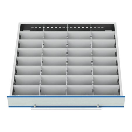 Bedrunka+Hirth Metallunterteilung Breite 700mm 32 Fächer