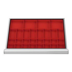 STIER Schubladeneinteilung Kleinteilekästen BLH 50 mm Innenmaß 600x450 mm 4 KTK 150x150 mm