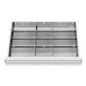 STIER Schubladeneinteilung Metalleinteilung BLH 100/125 mm Innenmaß 600x450 mm 12 Fächer 6 x TW 225