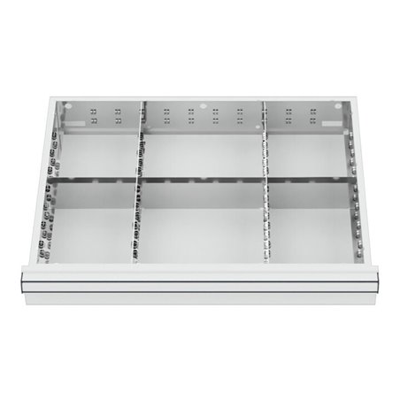 STIER Schubladeneinteilung Metalleinteilung BLH 100/125 mm Innenmaß 600x450 mm 6 Fächer