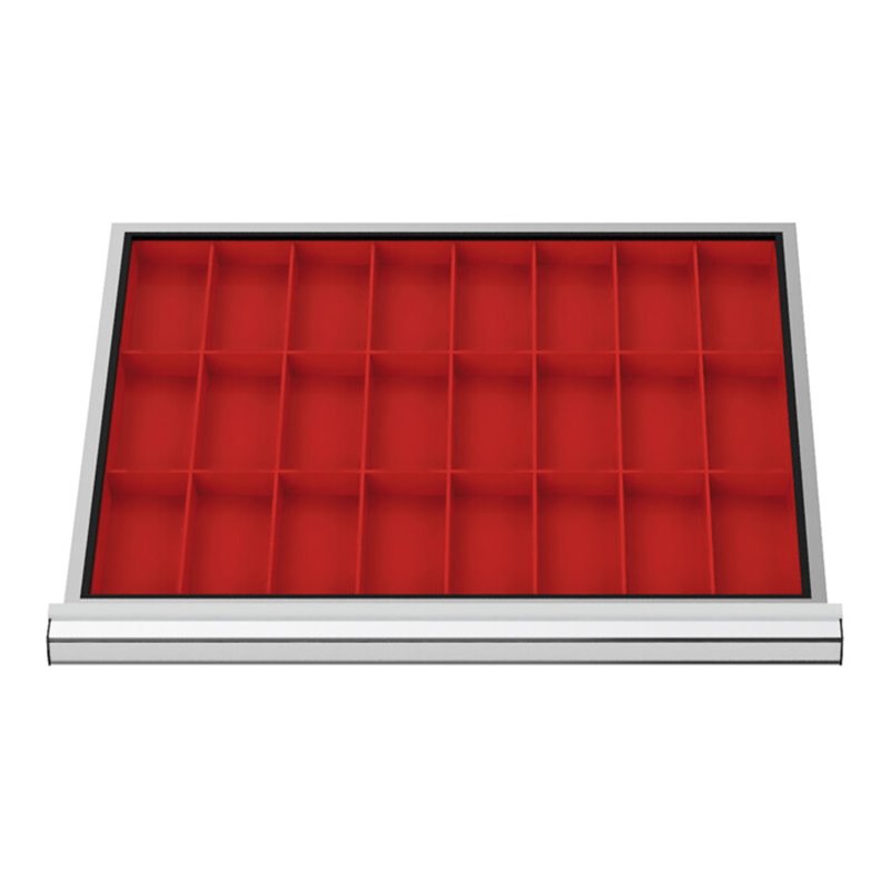 STIER Schubladeneinteilung Kleinteilekästen BLH 50 mm Innenmaß 600x450 mm 24 KTK 75x150 mm