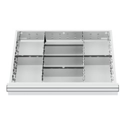 STIER Schubladeneinteilung Metalleinteilung BLH 200-300 mm Innenmaß 600x450 mm 8 Fächer
