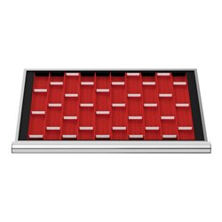 STIER Schubladeneinteilung Muldenplatten BLH 50 mm Innenmaß 800x450 mm 15 MP mit 2 Mulden