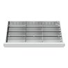 STIER Schubladeneinteilung Metalleinteilung BLH 75 mm Innenmaß 800x450 mm 12 Fächer 6 x TW 275