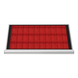 STIER Schubladeneinteilung Kleinteilekästen BLH 28 mm Innenmaß 800x450 mm 30 KTK 75x150 mm